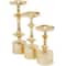 CosmoLiving by Cosmopolitan Gold Aluminum Pillar Candle Holder Set